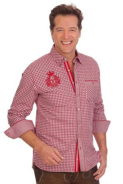KRÜGER BUAM Trachtenhemd Trachtenhemd - CARLO - rot günstig online kaufen