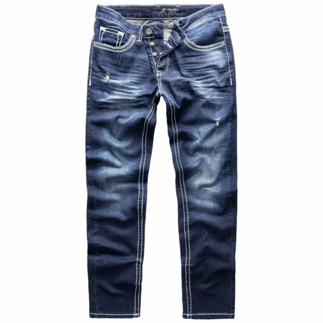 Amaci&Sons Stretch-Jeans Columbus Herren Regular Slim Denim Hose günstig online kaufen