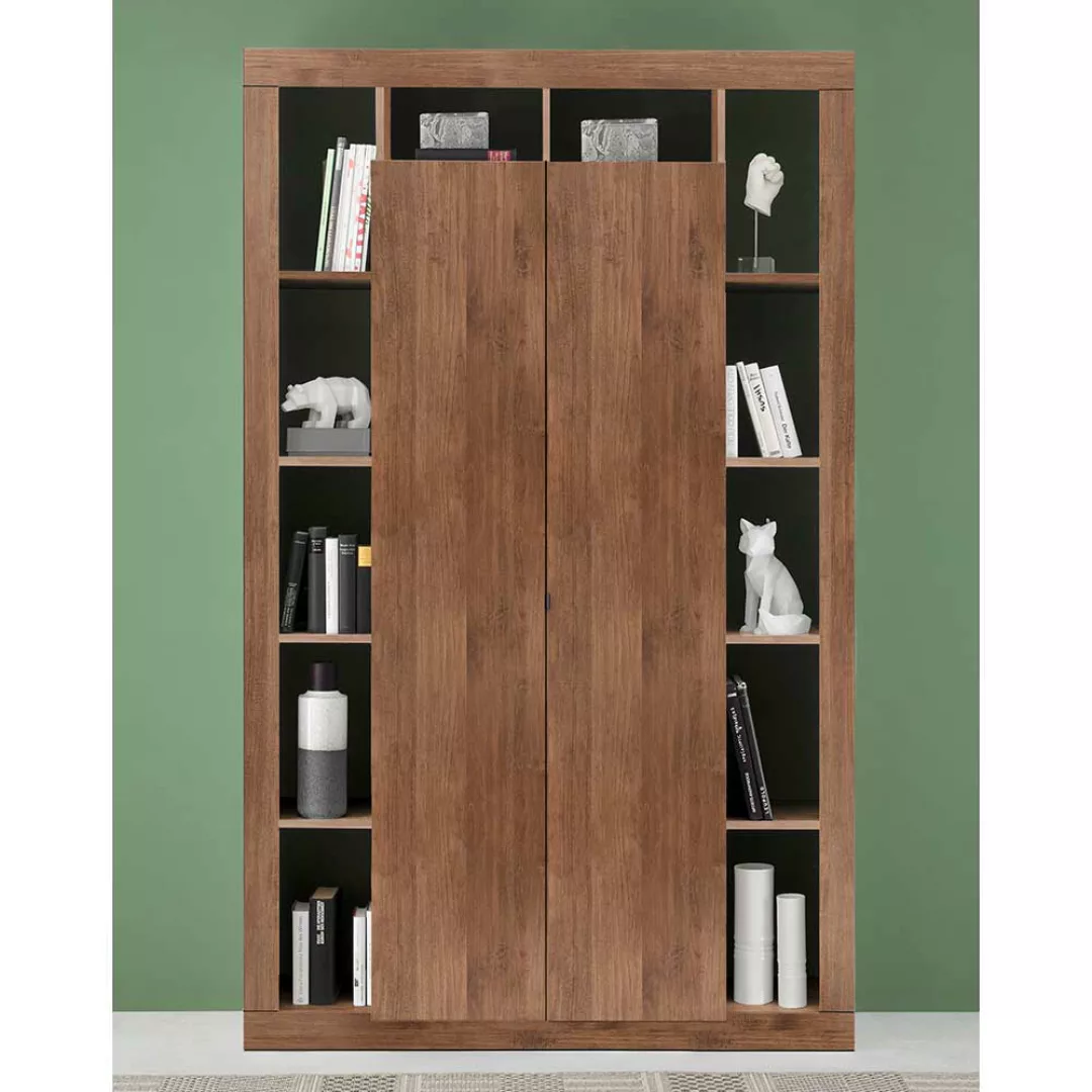 Wohnzimmer Bücherschrank in Holzoptik Naturfarben 217 cm hoch günstig online kaufen