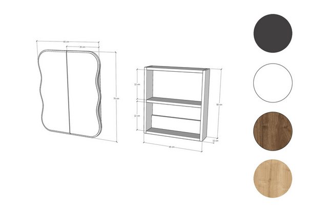 Skye Decor Badezimmerspiegelschrank NOS1216 günstig online kaufen