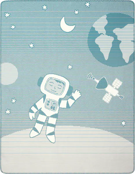 Biederlack Babydecke »Babydecke Spacekid«, 75 x 100, mit Zierstich günstig online kaufen
