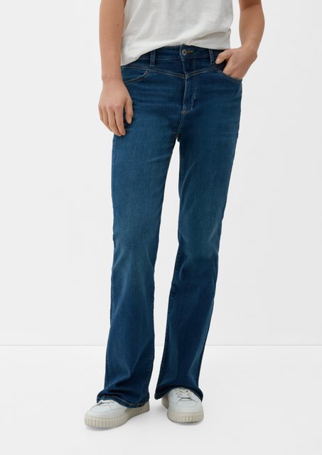 s.Oliver 5-Pocket-Jeans Jeans Beverly / Slim Fit / High Rise / Flared Leg L günstig online kaufen