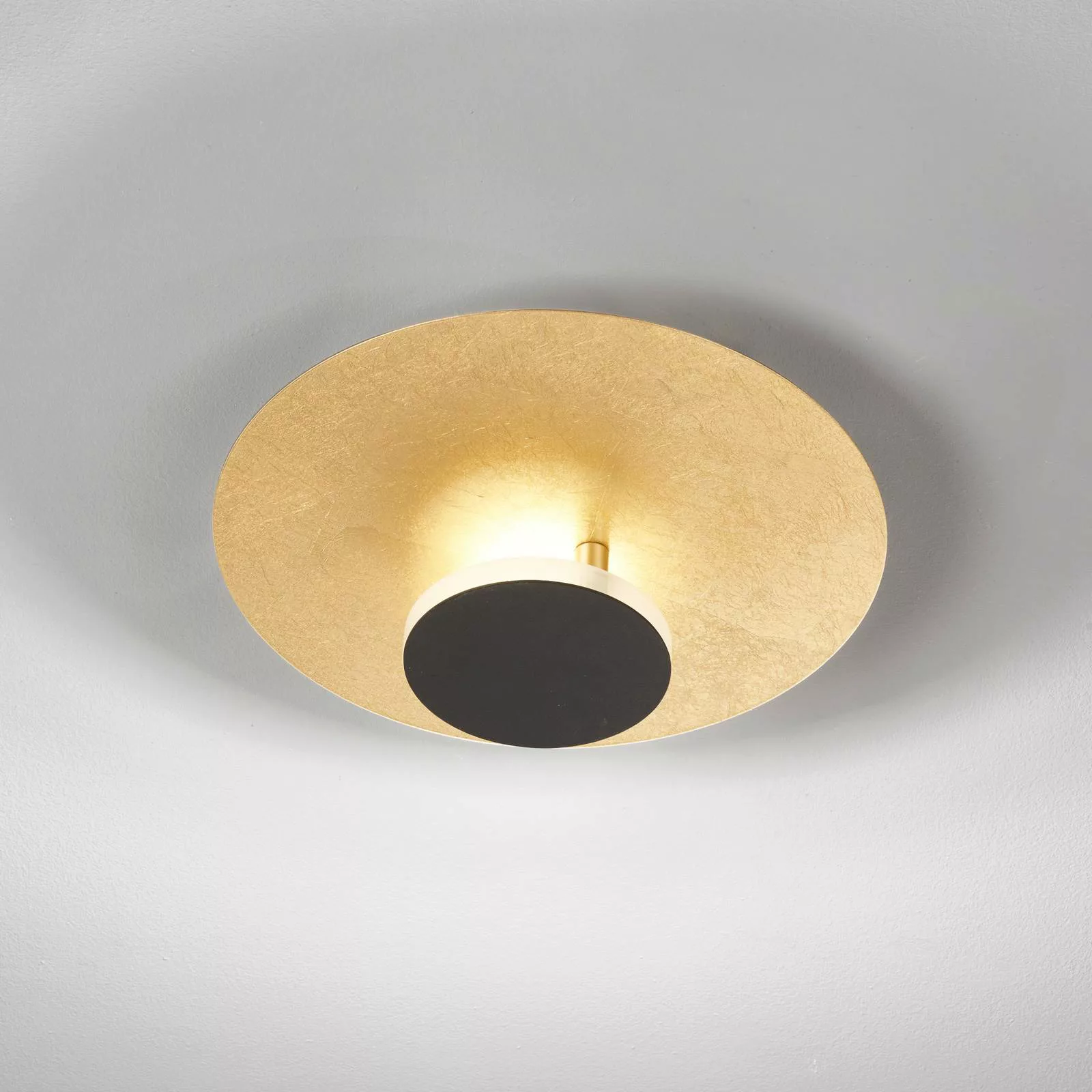 LED-Deckenlampe Planet indirekt Ø30cm gold/schwarz günstig online kaufen