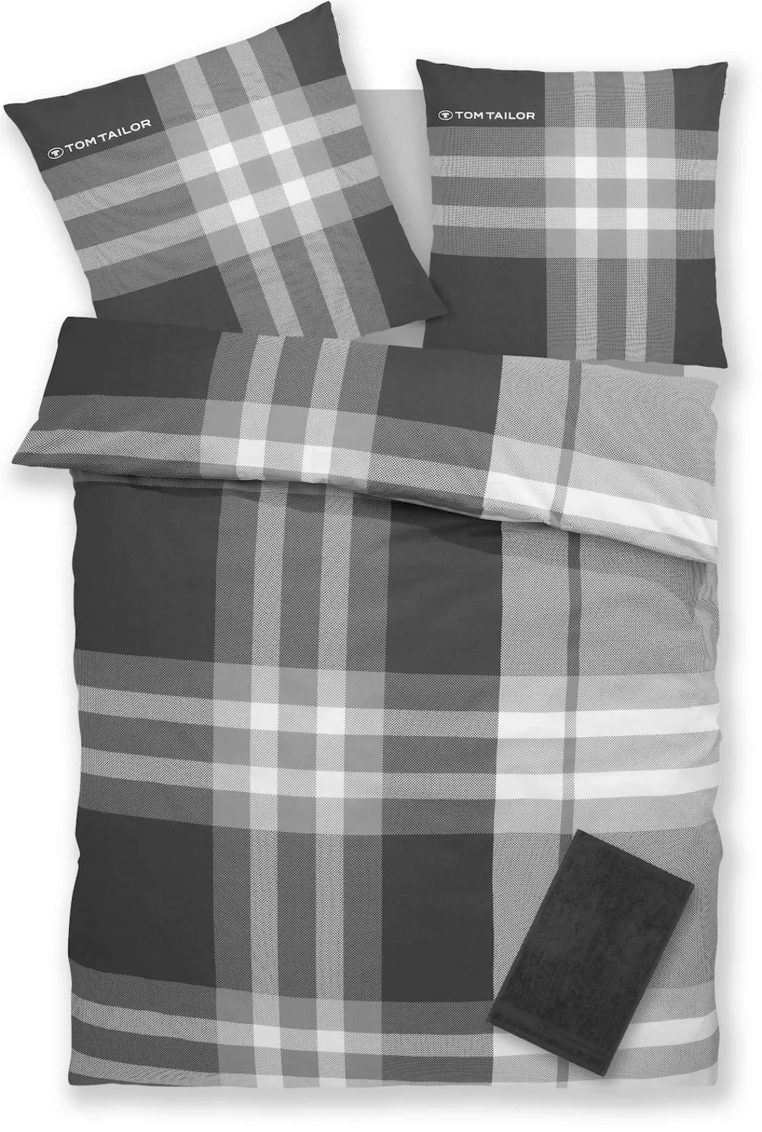 TOM TAILOR HOME Bettwäsche »Nick in Gr. 135x200 oder 155x220 cm«, Biber kus günstig online kaufen