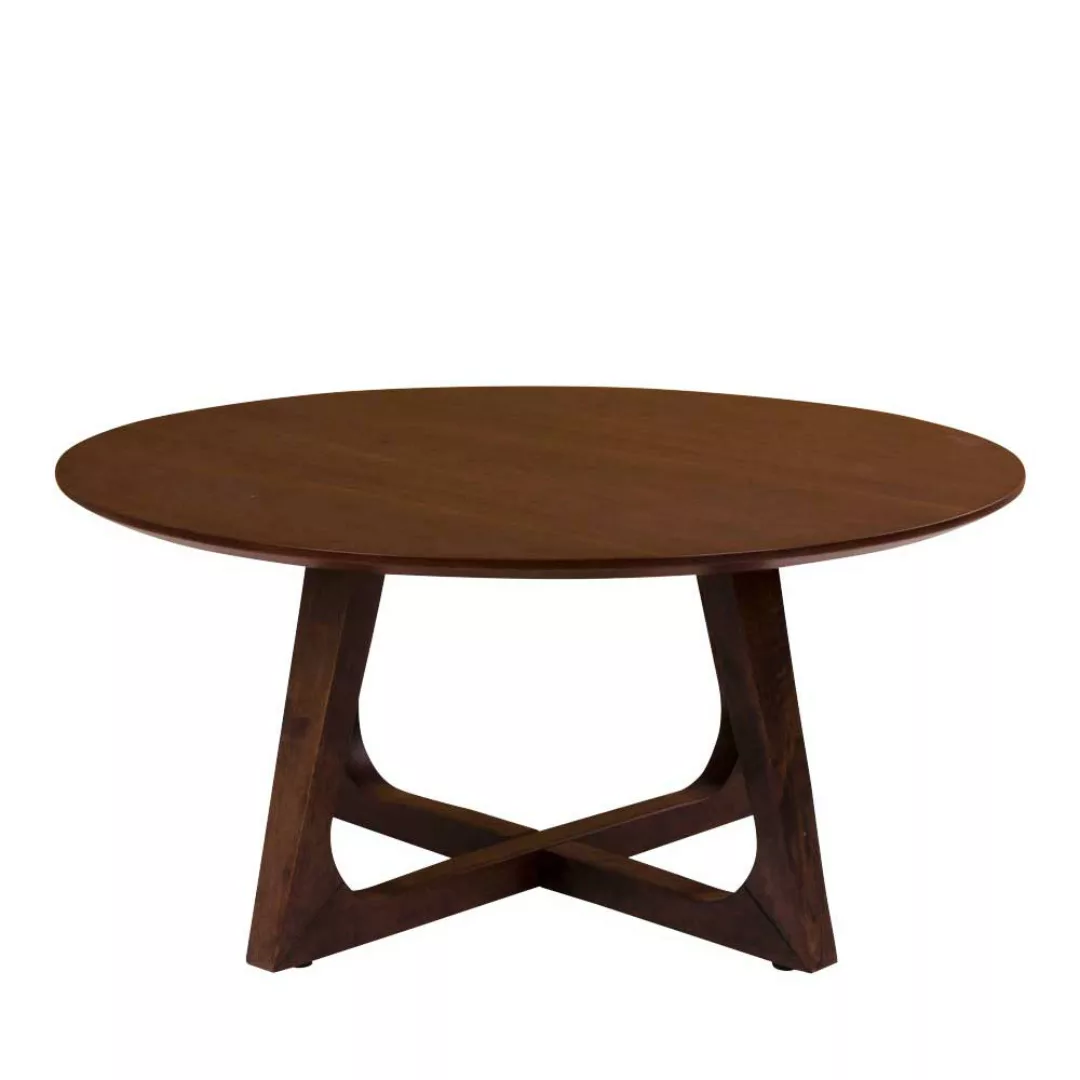 Wohnzimmer Tisch in Walnussfarben furniert 75 cm breit günstig online kaufen