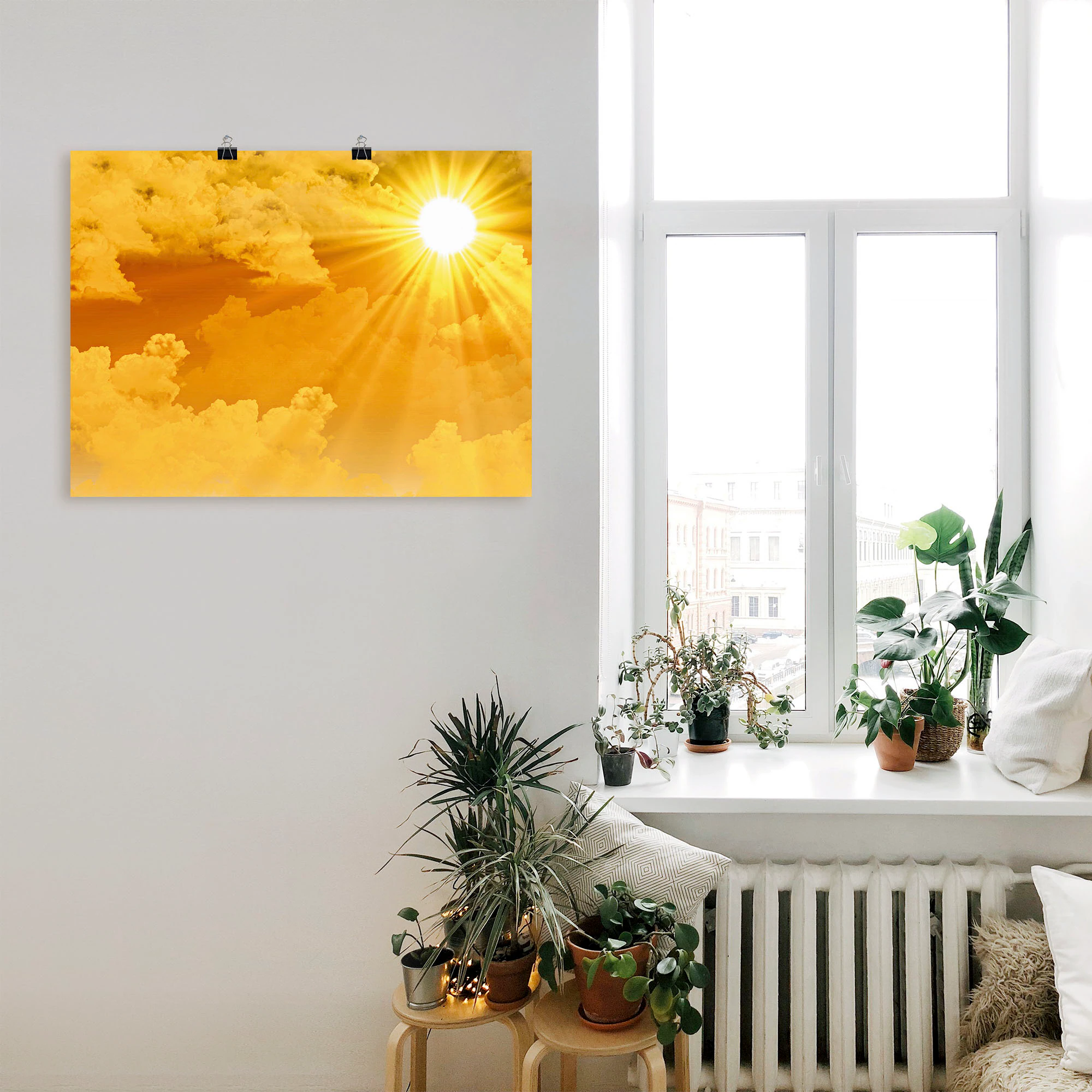 Artland Wandbild "Warme Sonnenstrahlen", Himmel, (1 St.), als Leinwandbild, günstig online kaufen