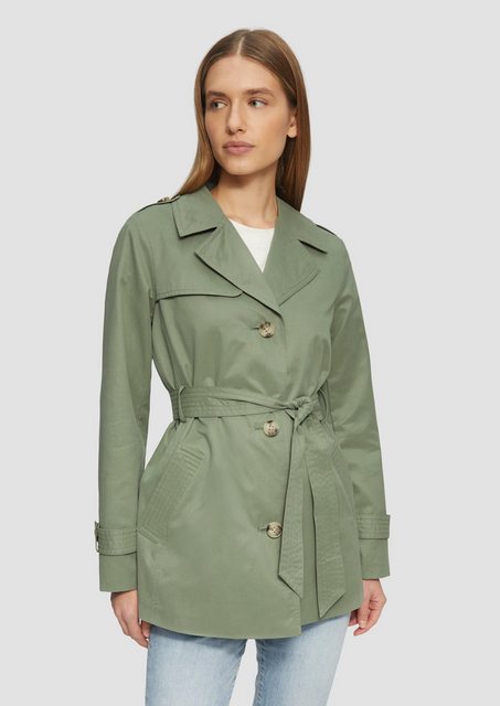 s.Oliver Funktionsjacke Kurzer Trench mit Gürtel günstig online kaufen