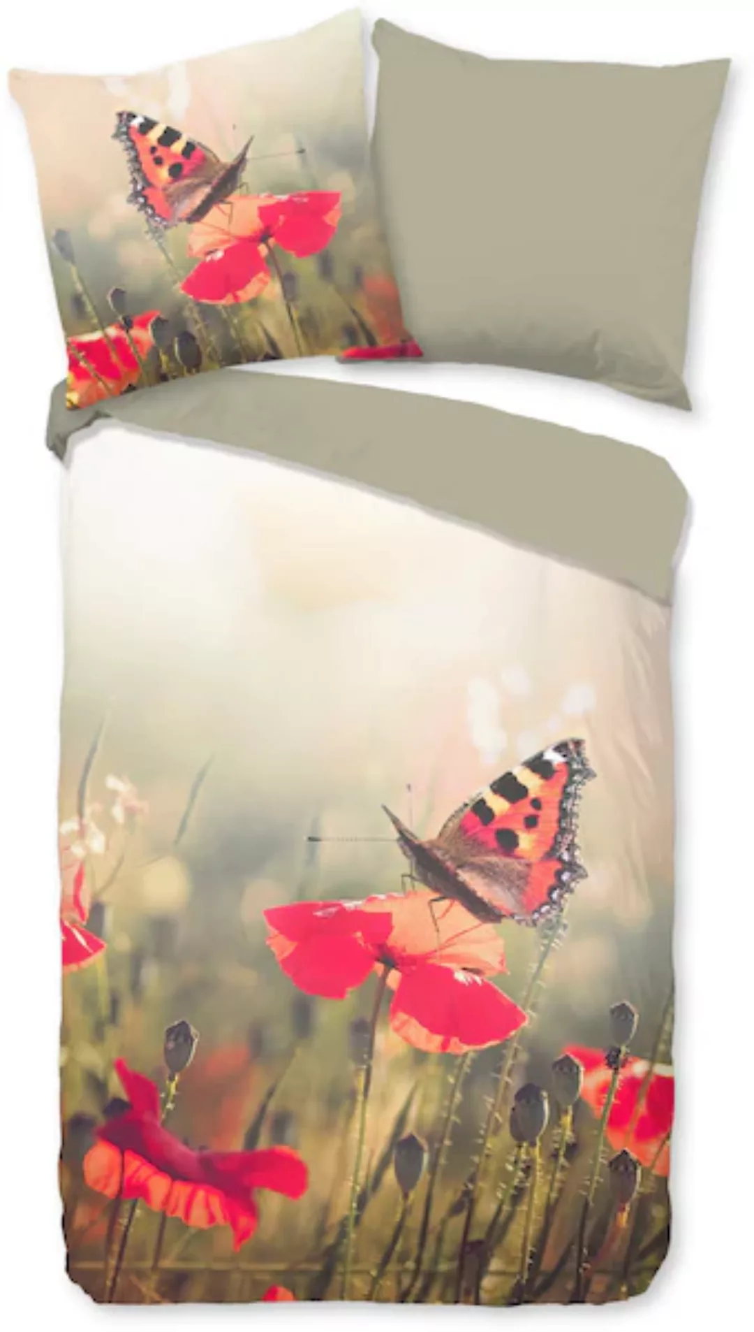 good morning Wendebettwäsche »Poppies«, (2 tlg.), 100% Baumwolle günstig online kaufen