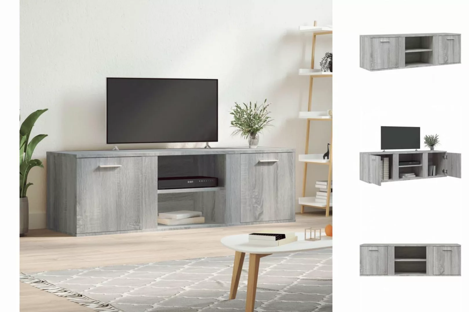 vidaXL TV-Schrank TV-Schrank Grau Sonoma 120x34x37 cm Spanplatte TV-Lowboar günstig online kaufen
