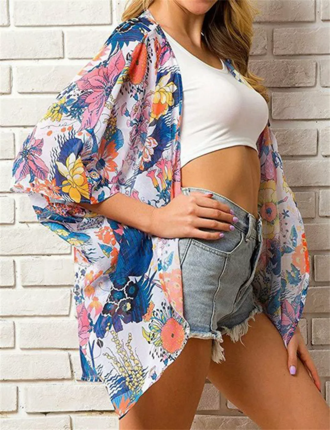 AFAZ New Trading UG Cardigan Bedrucktes Sonnenschutzhemd am Meer, Schal-Son günstig online kaufen