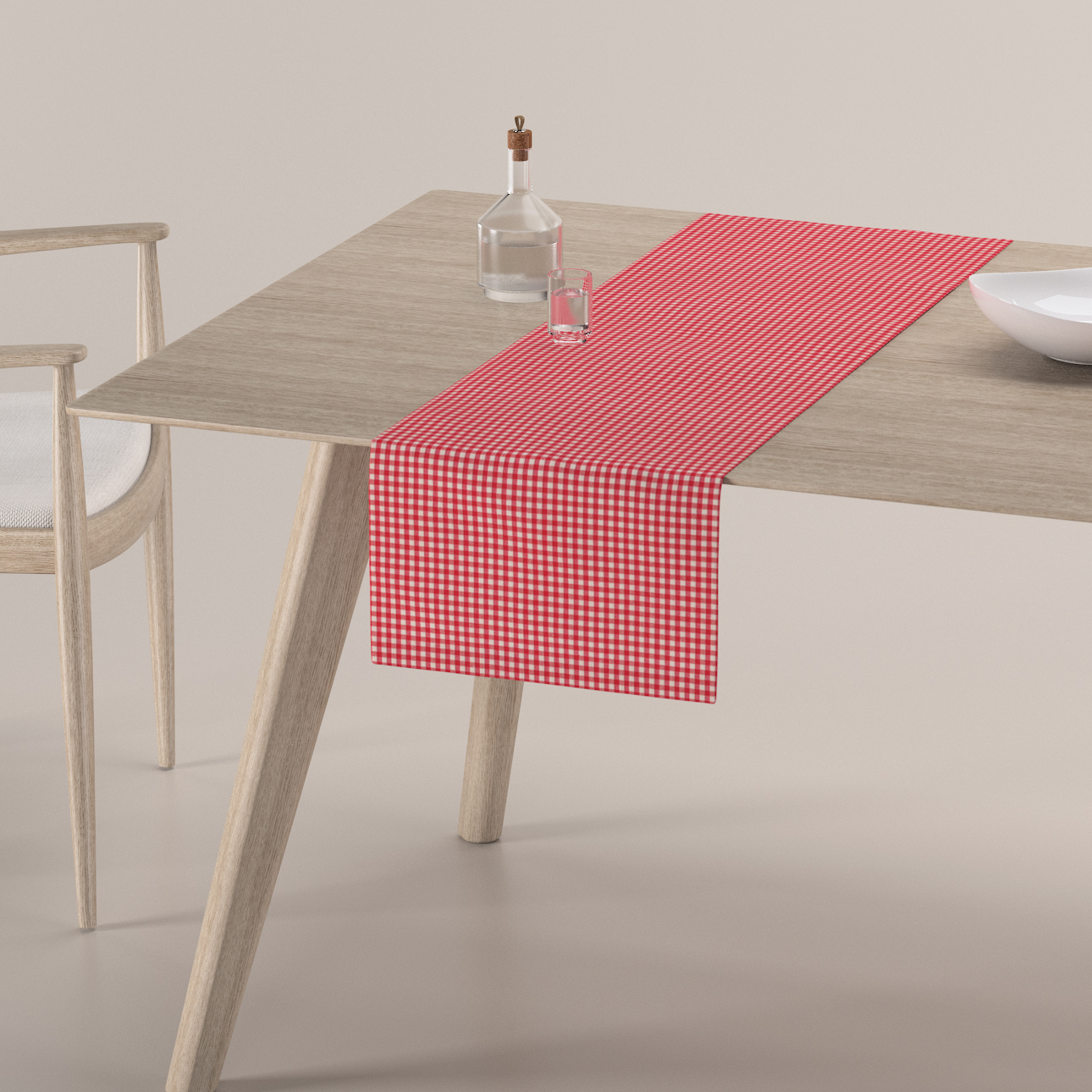 Tischläufer, rot-ecru , 40 x 130 cm, Quadro (136-15) günstig online kaufen