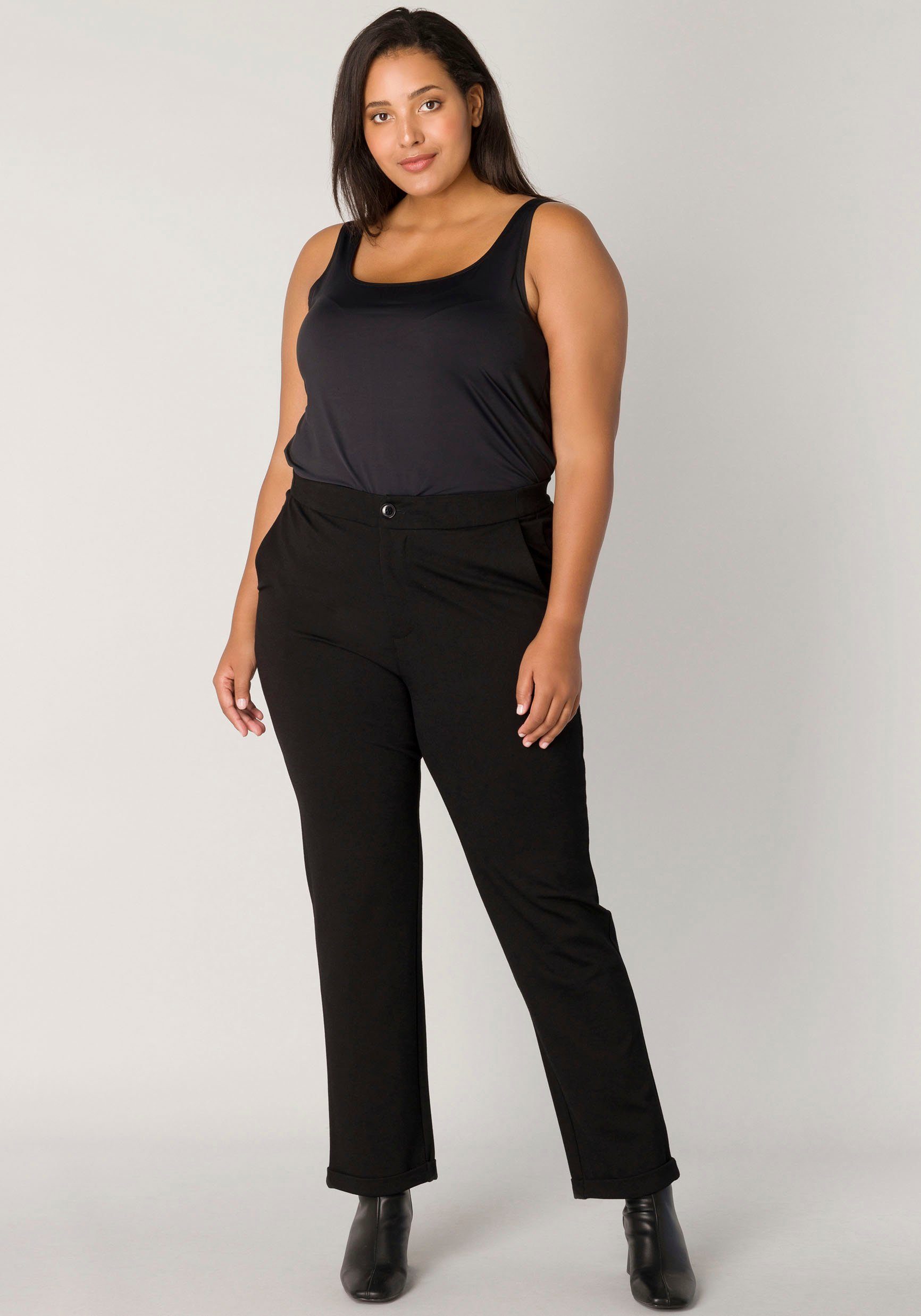 Base Level Curvy Jerseyhose mit Umschlagsaum günstig online kaufen