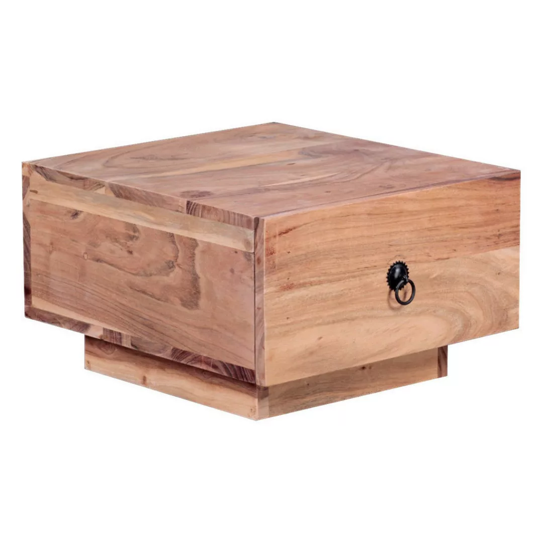 Design Nachttisch MUMBAI Massiv-Holz Akazie 40x40x25 cm | Moderne Nacht-Kom günstig online kaufen