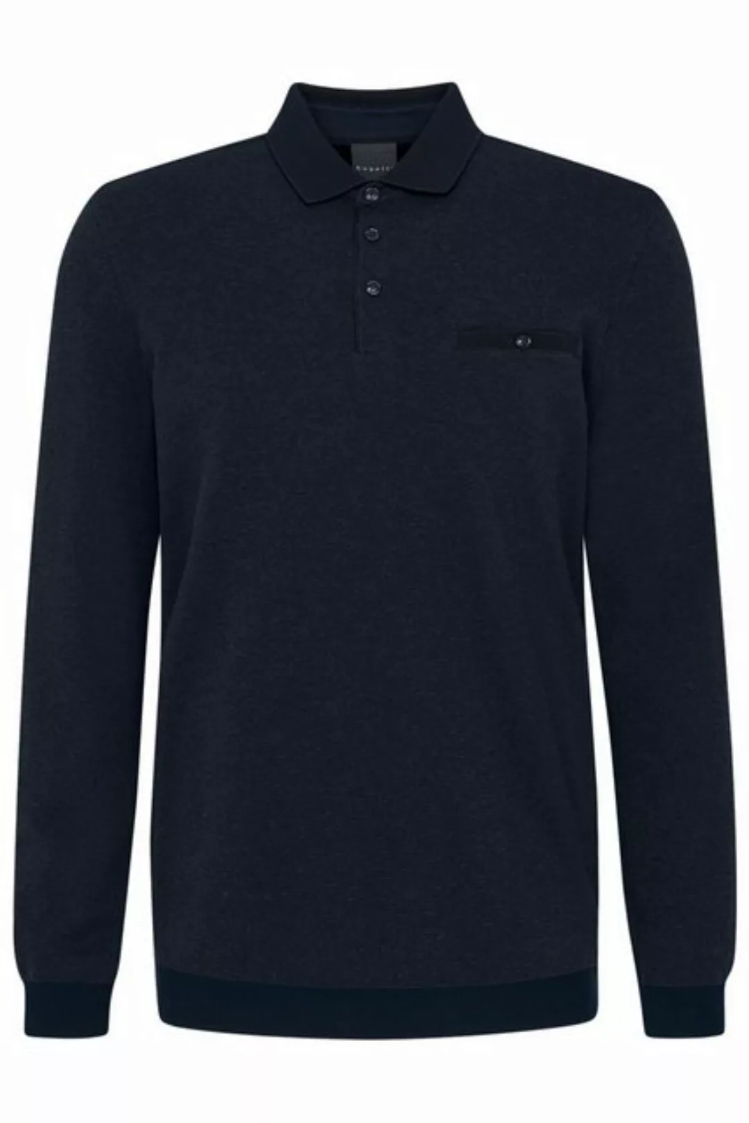 bugatti Langarm-Poloshirt mit feiner Strukturoptik günstig online kaufen