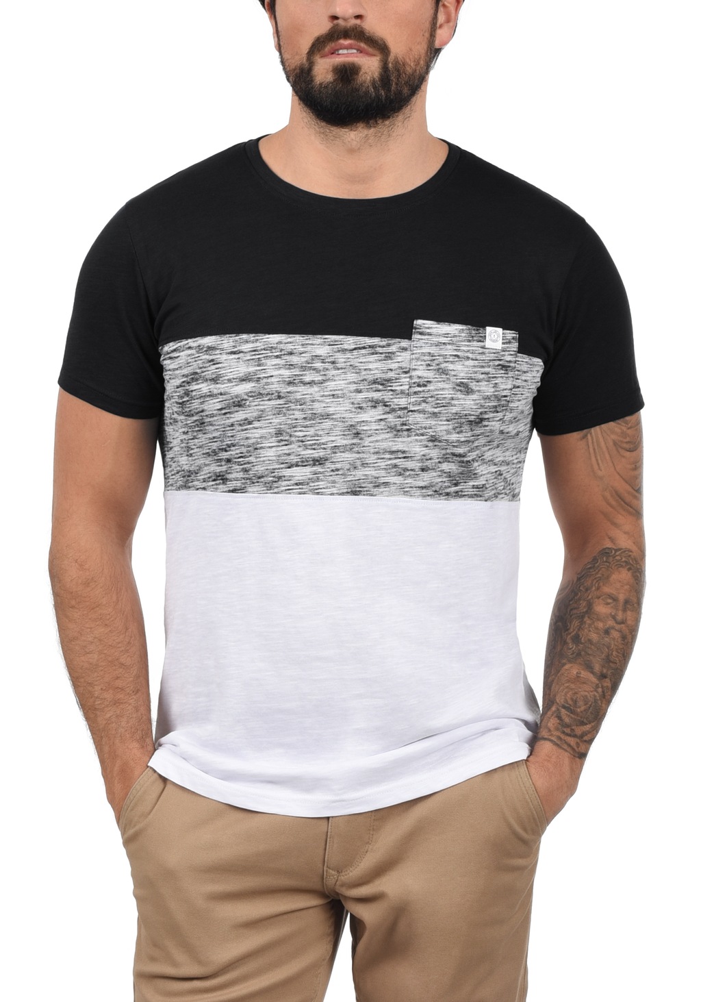 !Solid Rundhalsshirt SDSinor T-Shirt mit Color Block günstig online kaufen