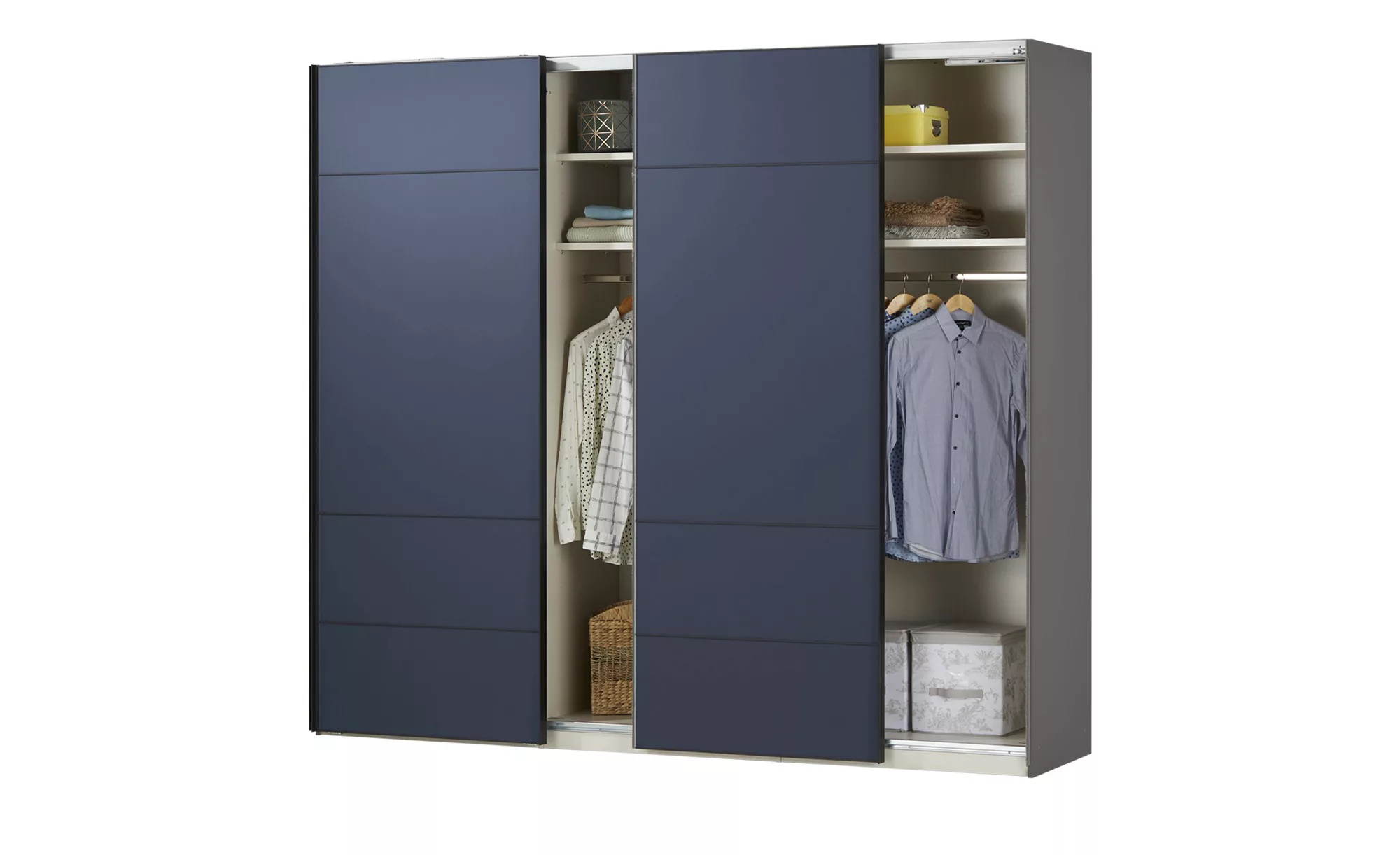 Schwebetürenschrank  Talo ¦ blau ¦ Maße (cm): B: 249 H: 222 T: 68 Schränke günstig online kaufen