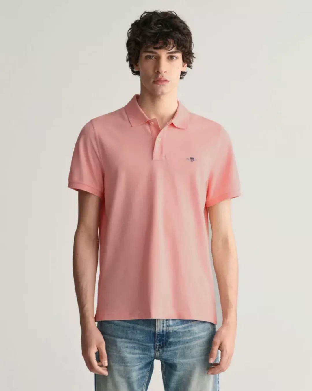 Gant Shield Piqué Poloshirt Rosa - Größe XL günstig online kaufen