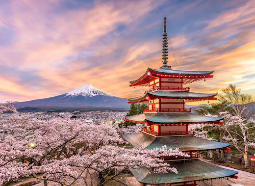 Papermoon Fototapete »Fujiyoshida Chureito Pagoda Japan« günstig online kaufen