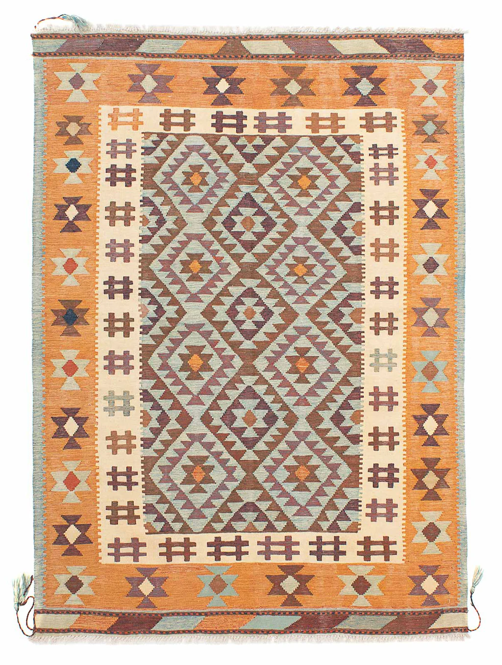 morgenland Wollteppich »Kelim - Oriental - 197 x 144 cm - mehrfarbig«, rech günstig online kaufen