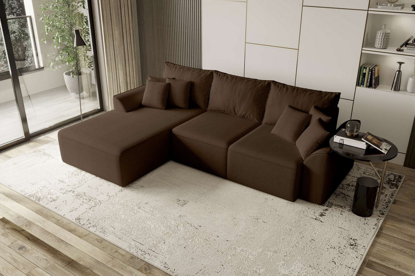 99rooms Ecksofa Gusto, Sofa L-Form, Eckcouch, mit abnehmbaren Kissen, Rundu günstig online kaufen