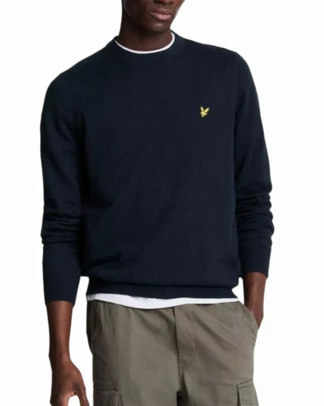 Lyle & Scott Strickpullover Rundhalsausschnitt Aus Wolle Und Baumwolle günstig online kaufen