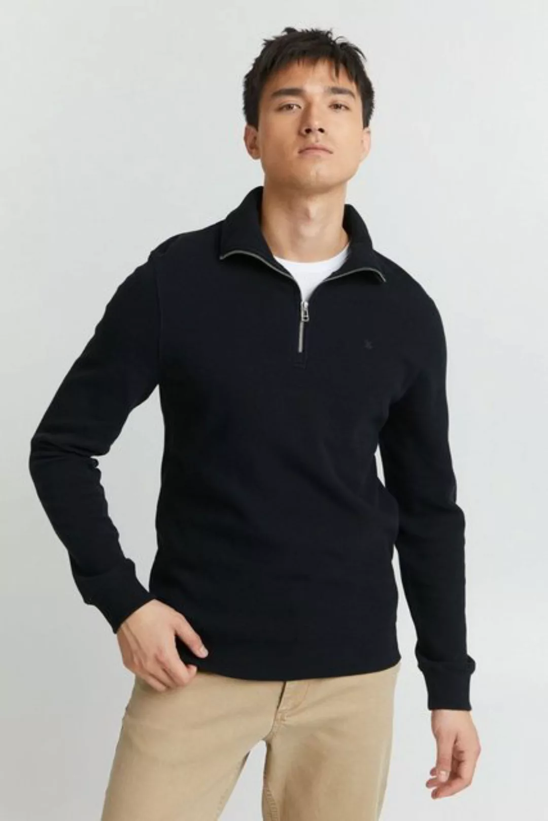 Casual Friday Troyer Sebastian waffle halfzip sweatshirt 20504420 günstig online kaufen