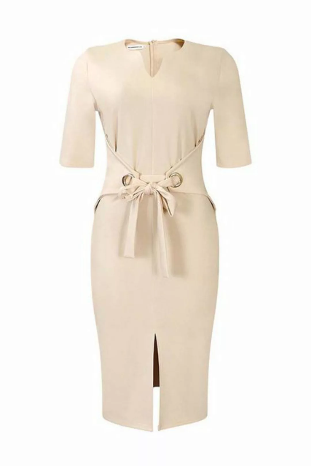 ZWY Dirndl Damenkleid V-Ausschnitt einfarbig schmale Passform Damenrock Ele günstig online kaufen
