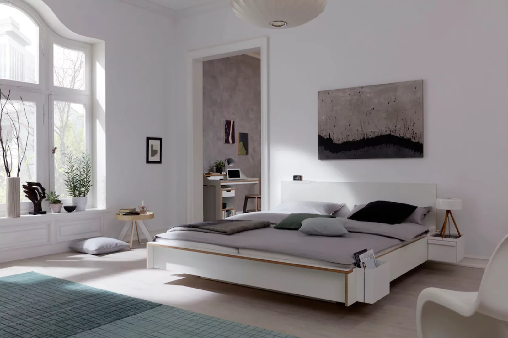 Müller SMALL LIVING Holzbett "FLAI HIGH", Komfort Höhe 40 cm ohne Kopfteil günstig online kaufen