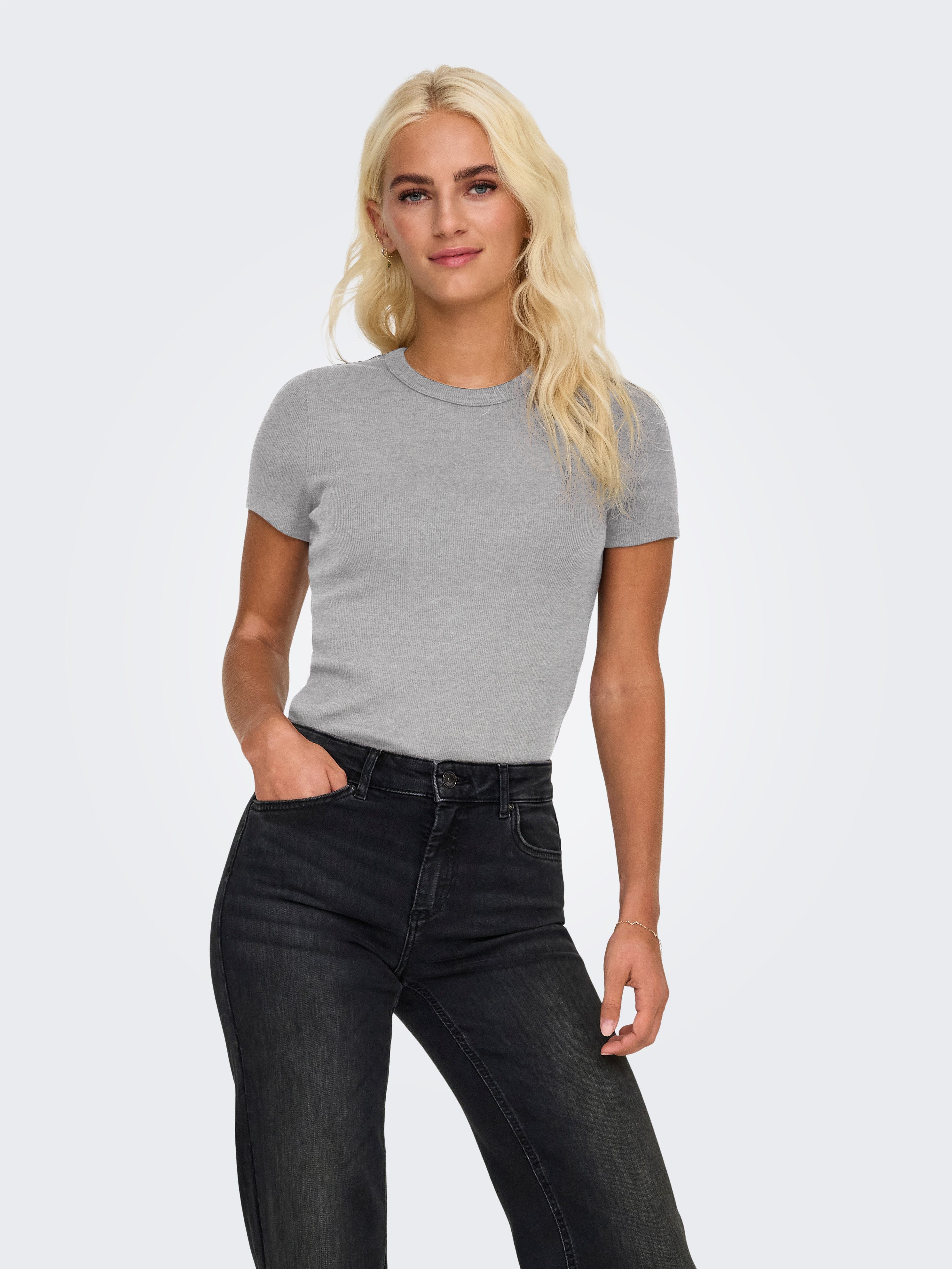 ONLY Kurzarmshirt ONLVAL S/S O-NECK TOP günstig online kaufen