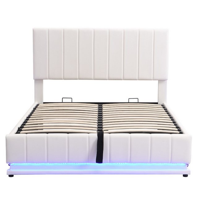 Romance Stauraumbett Polsterbett Doppelbett Mit hydraulisch,LED-Lichtleiste günstig online kaufen