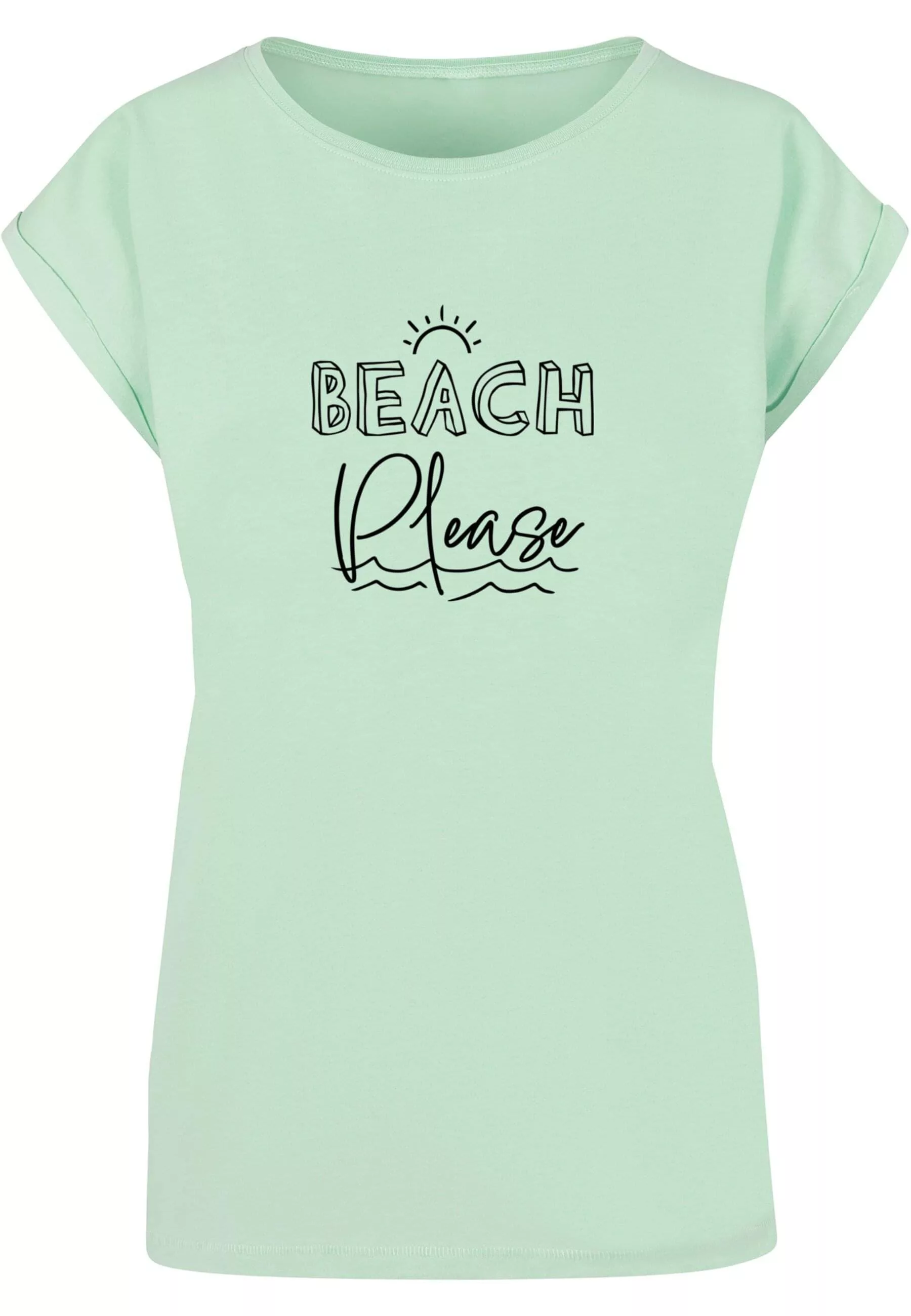 Merchcode T-Shirt "Merchcode Damen Ladies Beach Please Extended Shoulder Te günstig online kaufen