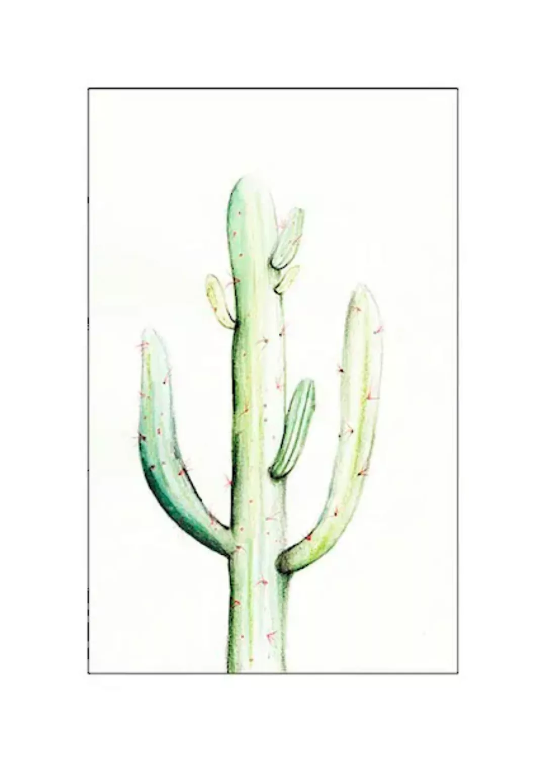 Komar Poster »Saguaro Watercolor«, Pflanzen-Blätter, (1 St.), Kinderzimmer, günstig online kaufen