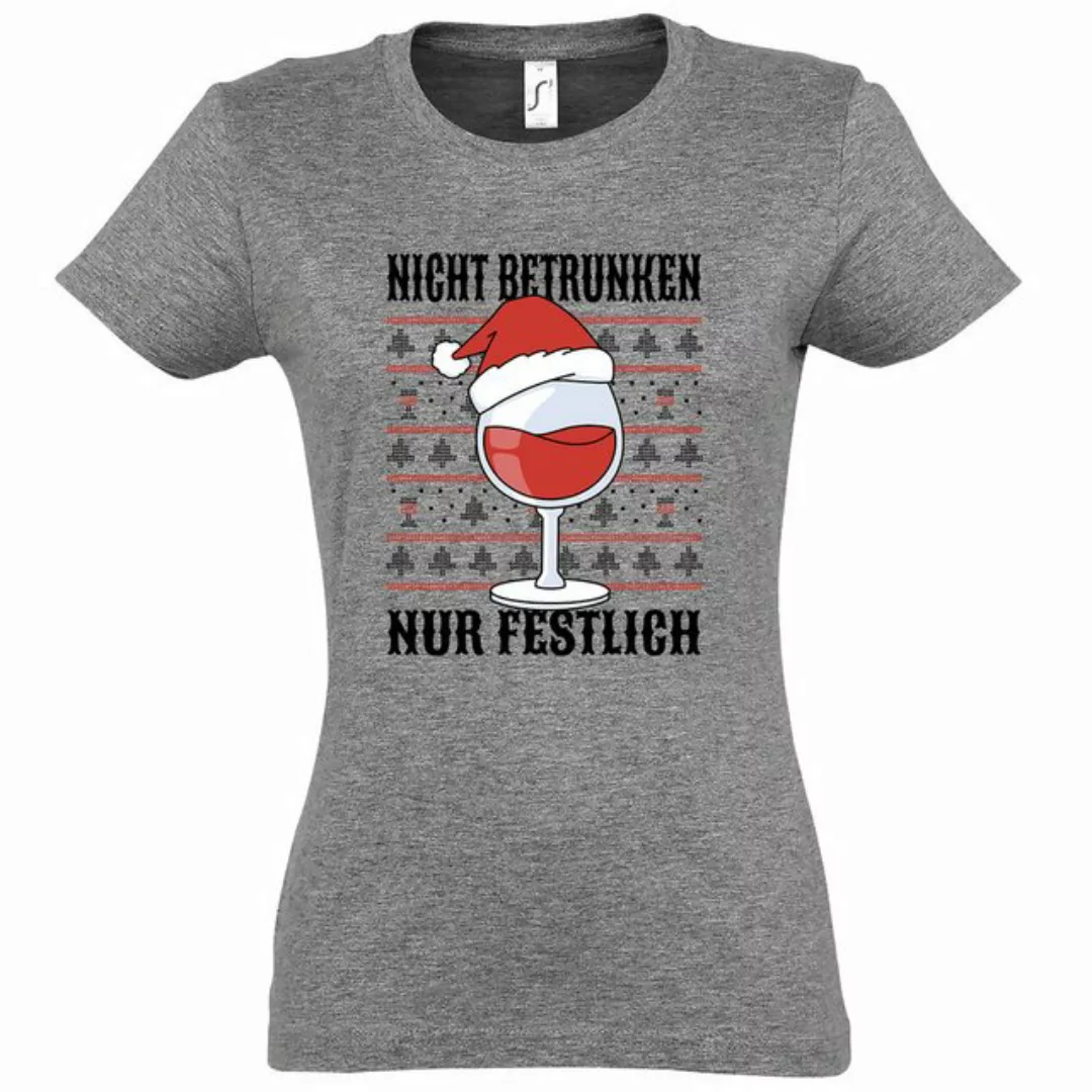 Youth Designz Print-Shirt Nicht Betrunken nur Festlich Damen T-Shirt mit mo günstig online kaufen