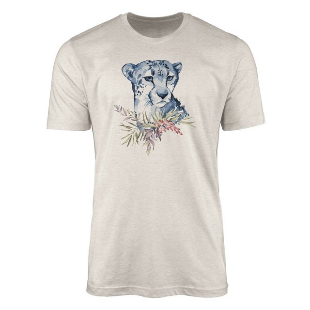 Sinus Art T-Shirt Herren Shirt 100% gekämmte Bio-Baumwolle T-Shirt Aquarell günstig online kaufen