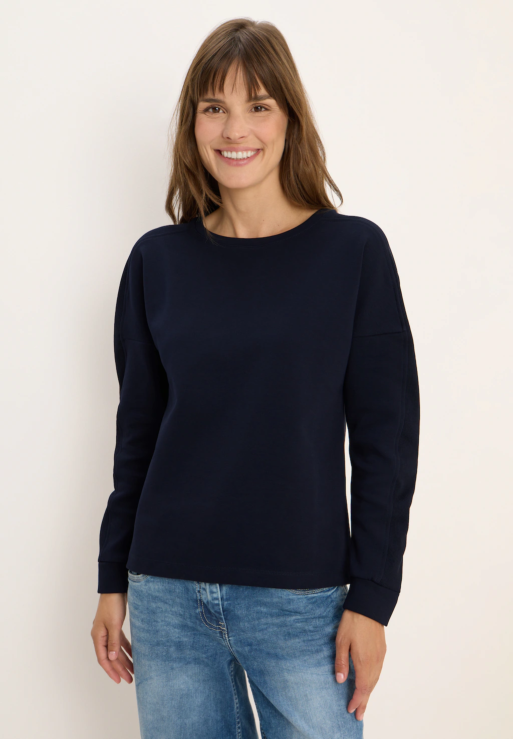 Cecil Langarmshirt, aus elastischem Materialmix günstig online kaufen