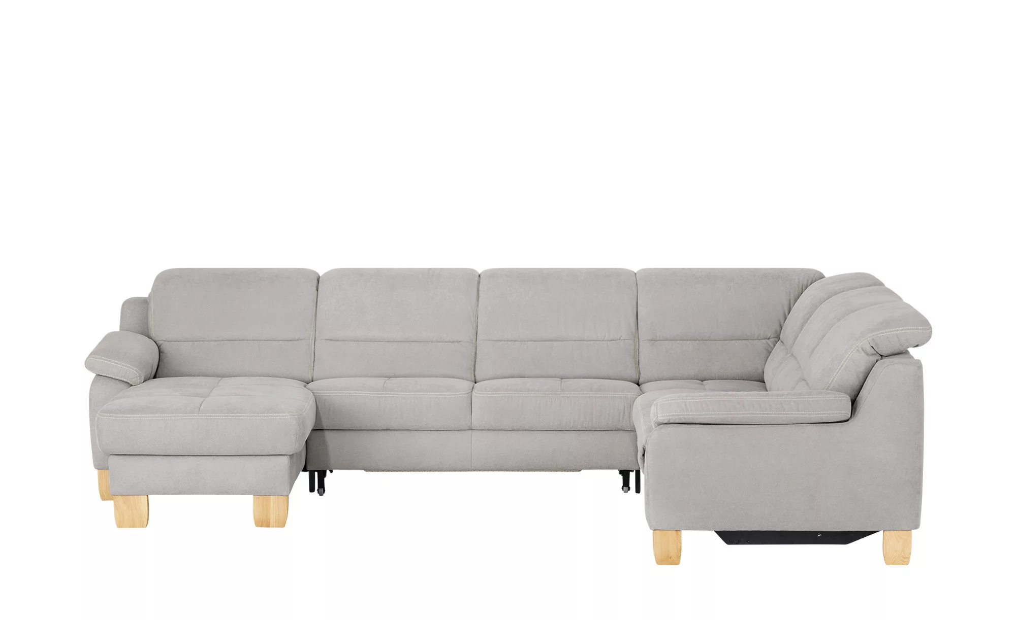 meinSofa Wohnlandschaft aus Mikrofaser Hanna ¦ grau ¦ Maße (cm): B: 322 H: günstig online kaufen