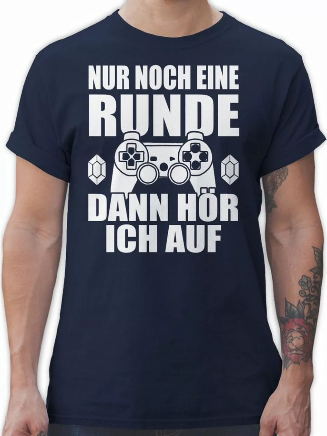 Shirtracer T-Shirt Nur noch eine Runde dann hör ich auf Nerd Geschenke günstig online kaufen