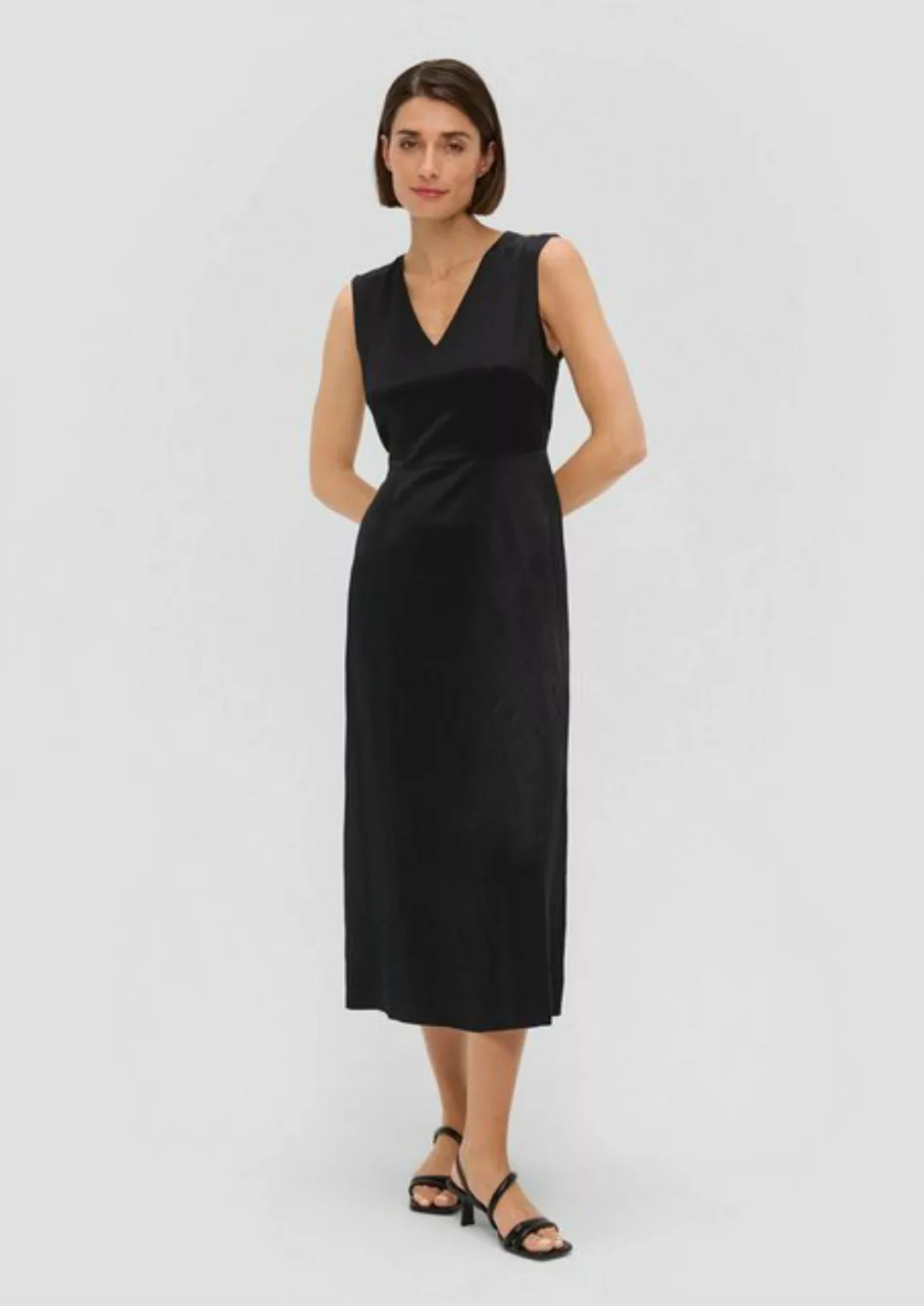 s.Oliver BLACK LABEL Maxikleid Maxi-Kleid aus Leinenmix günstig online kaufen