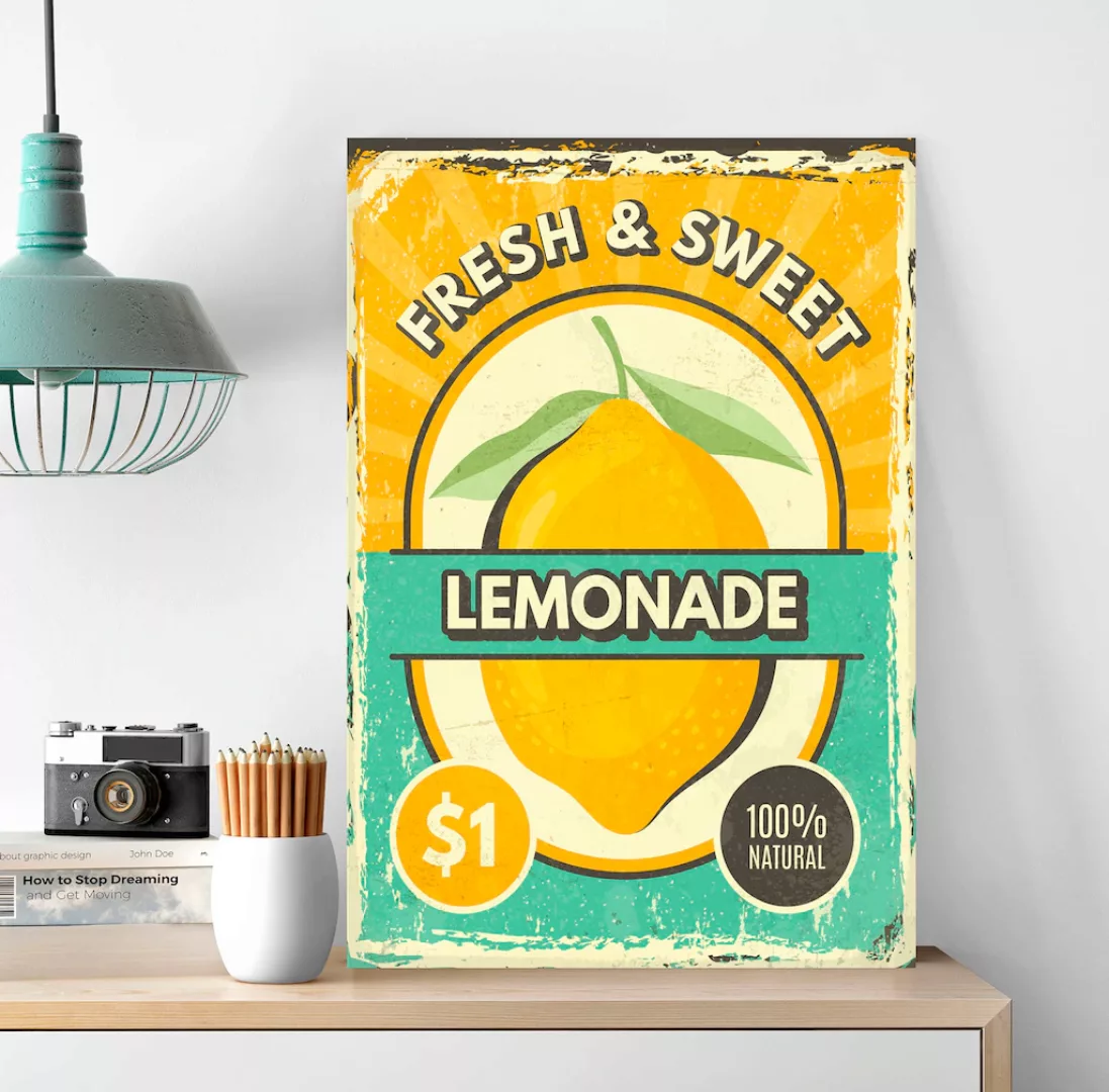 queence Metallbild "Lemonade", Schriftzüge, (1 St.) günstig online kaufen