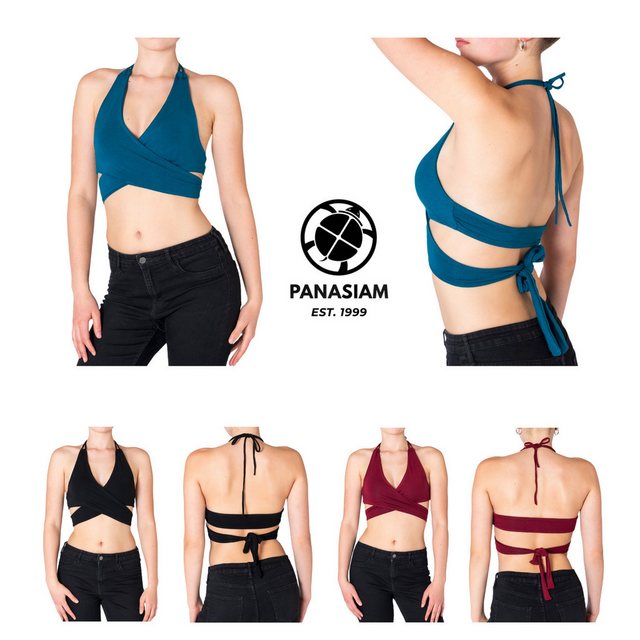 PANASIAM Crop-Top Neckholder Crop-Top für Damen Tanktop mit Cut-Outs Basic günstig online kaufen