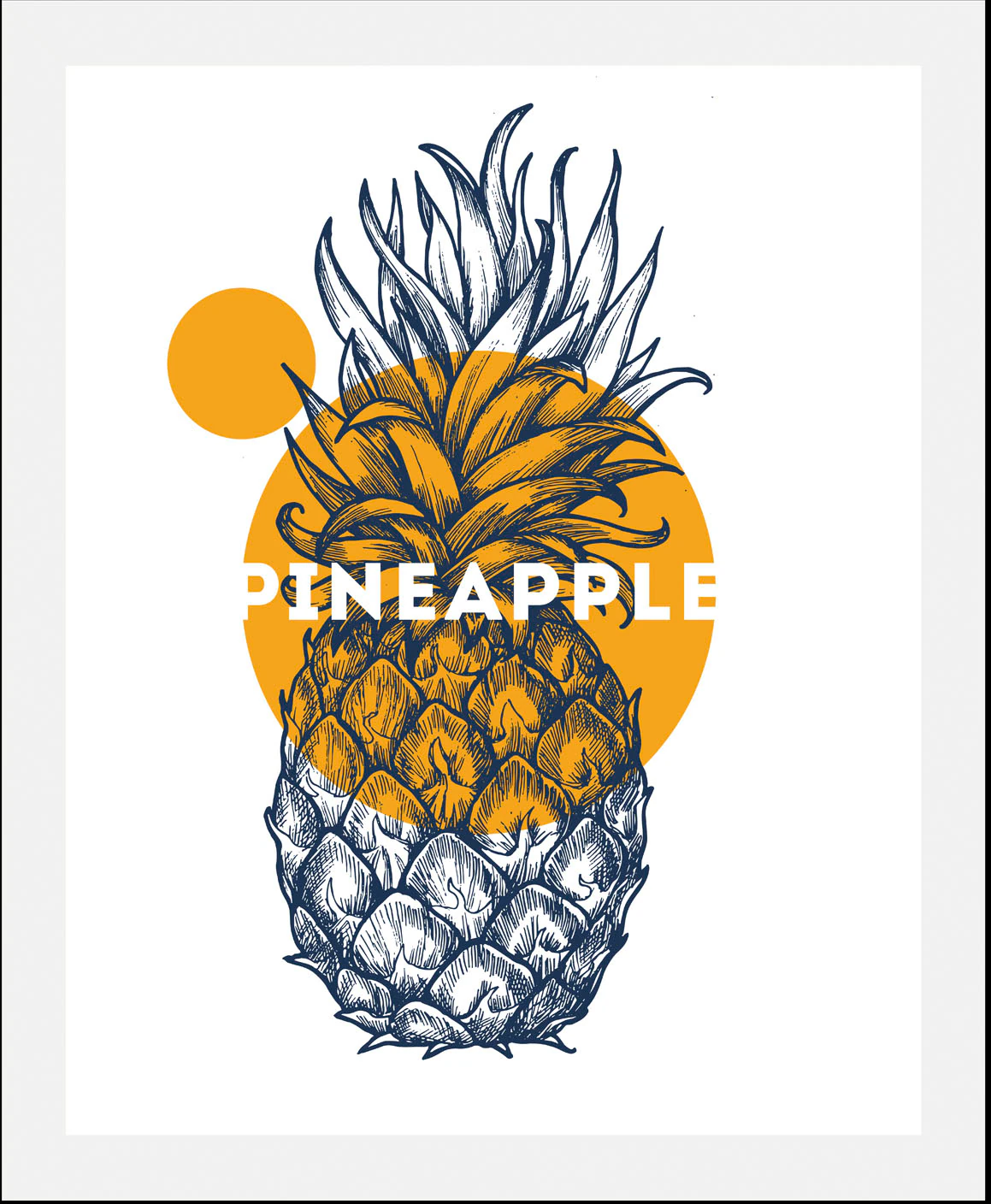 queence Bild "Pineapple", Obst-Obst Bilder-Ananas-Kunst-Abstrakt-Essen-Lebe günstig online kaufen