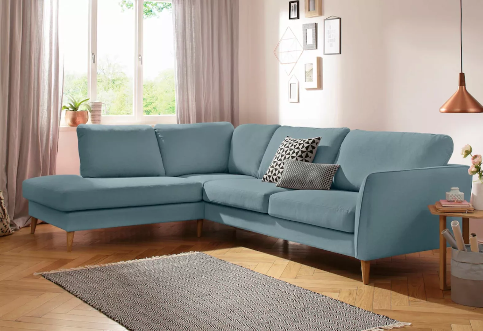 Home affaire Ecksofa MARSEILLE 278/202 cm, L-Form, Ottom. rechts/links, mit günstig online kaufen