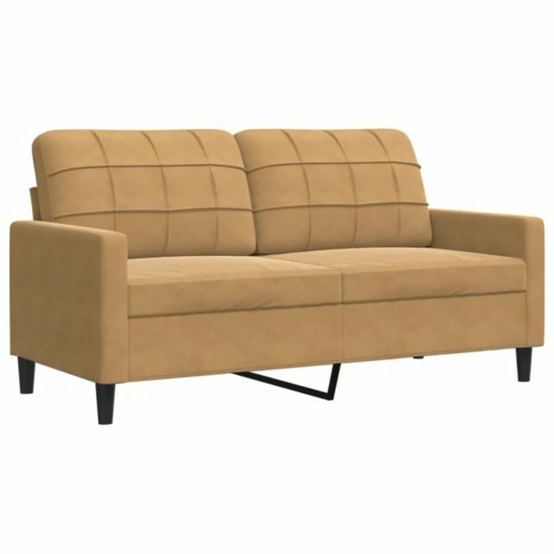 vidaXL Sofa Sofa/ 2-Sitzer/ 3-Sitzer Samt, 140 cm, Braun günstig online kaufen