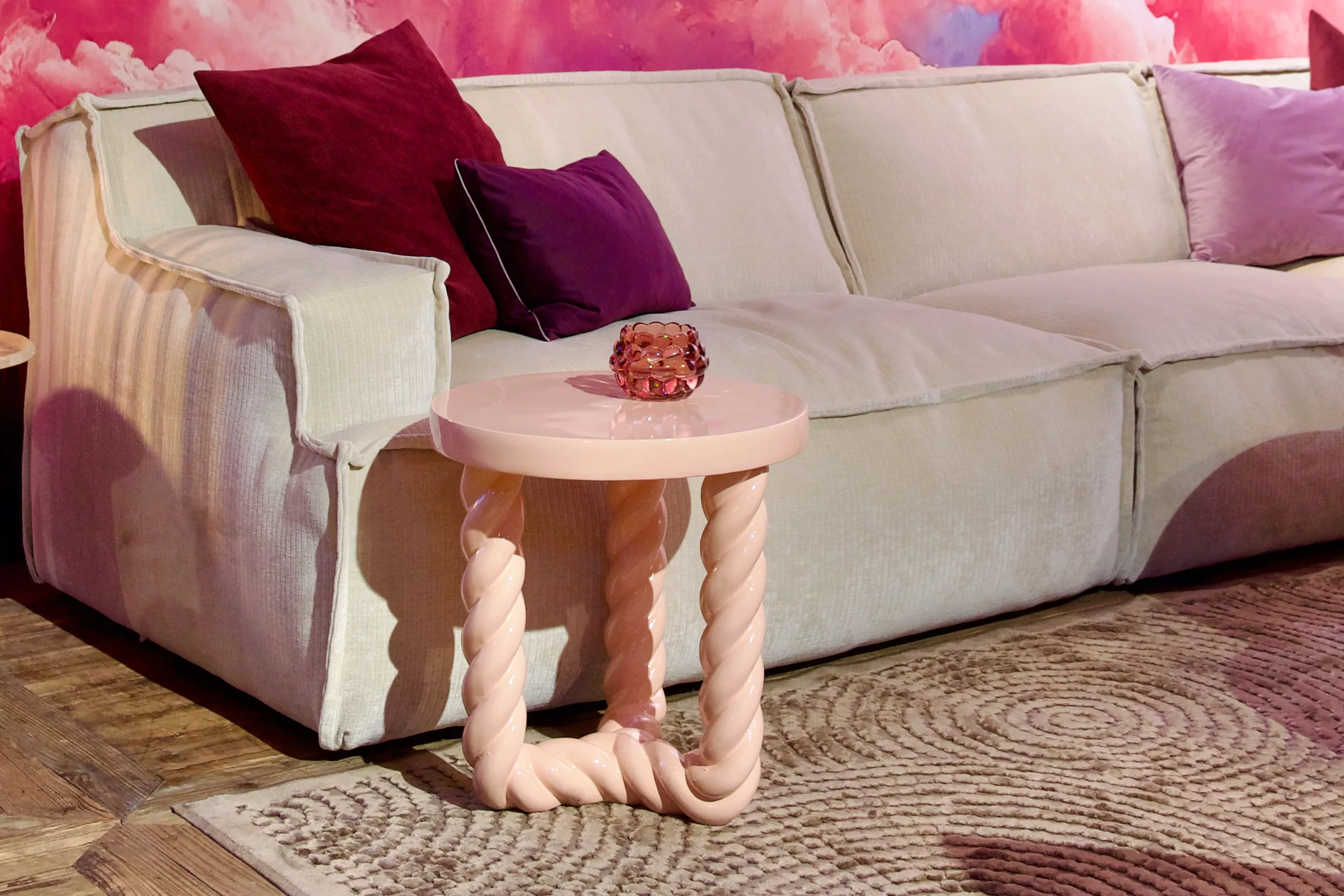 Runder Beistelltisch Rosly rosa von Richmond Interiors günstig online kaufen
