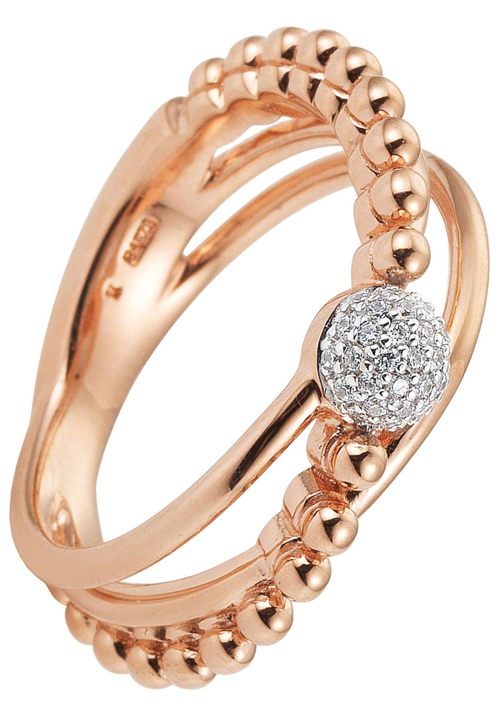 JOBO Fingerring "Ring mit 31 Diamanten", 585 Roségold günstig online kaufen