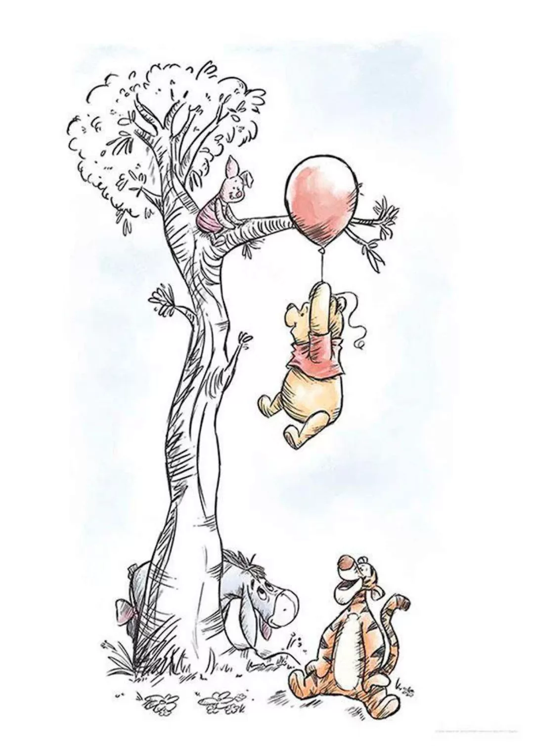 Komar Poster »Winnie Pooh Hang on«, Disney, (1 St.) günstig online kaufen