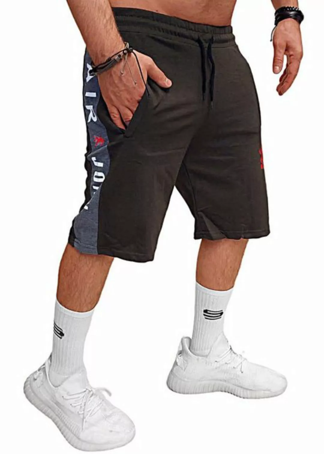 RMK Shorts Herren Short shorts Bermuda 3/4 sport Fitness uni tarn Capri Hos günstig online kaufen