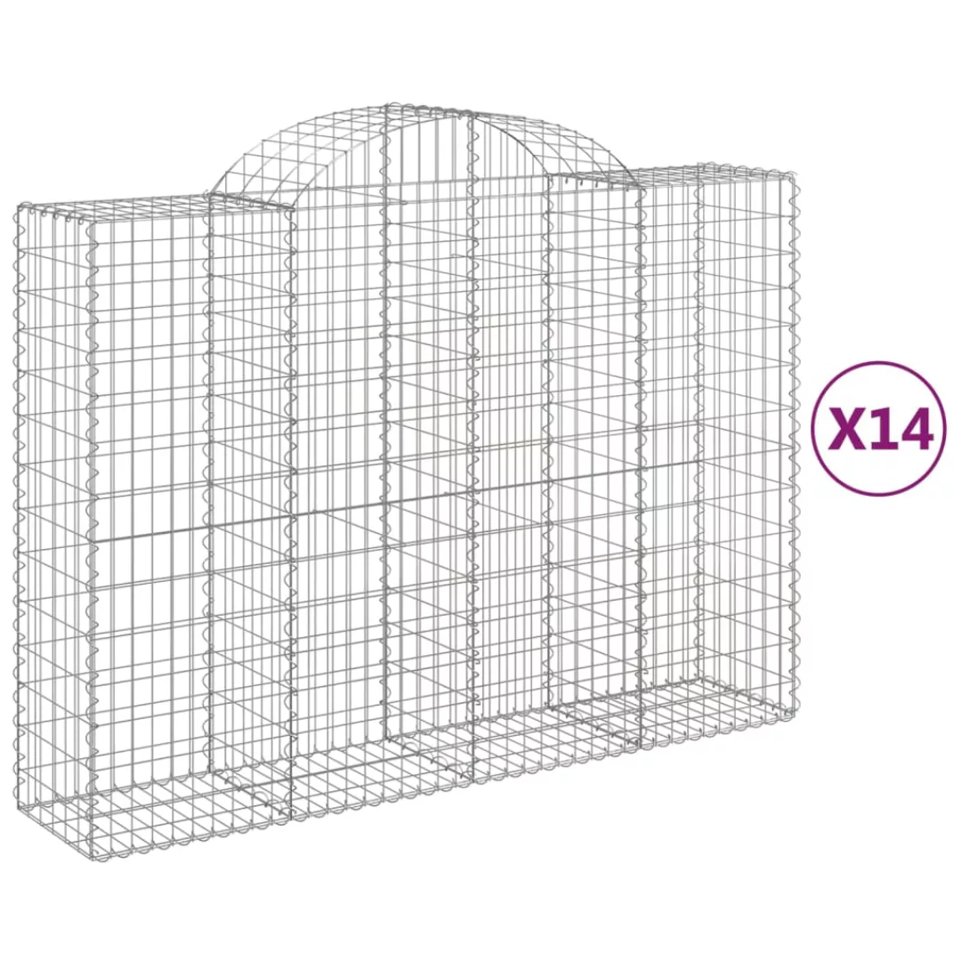 Vidaxl Gabionen Mit Hochbogen 14stk. 200x50x140/160cm Verzinktes Eisen günstig online kaufen