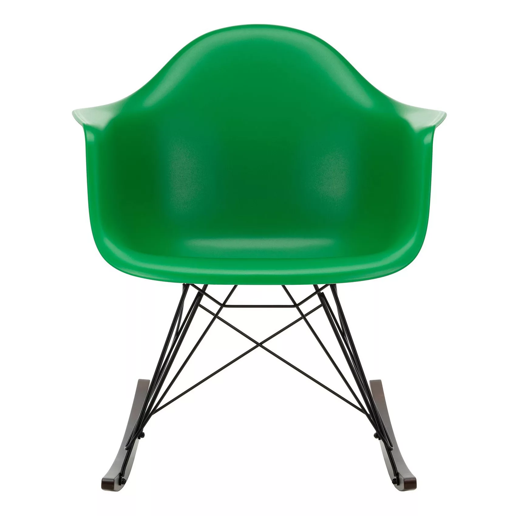 Vitra - Eames Plastic Armchair RAR Schaukelstuhl schwarz - grün/Sitzschale günstig online kaufen