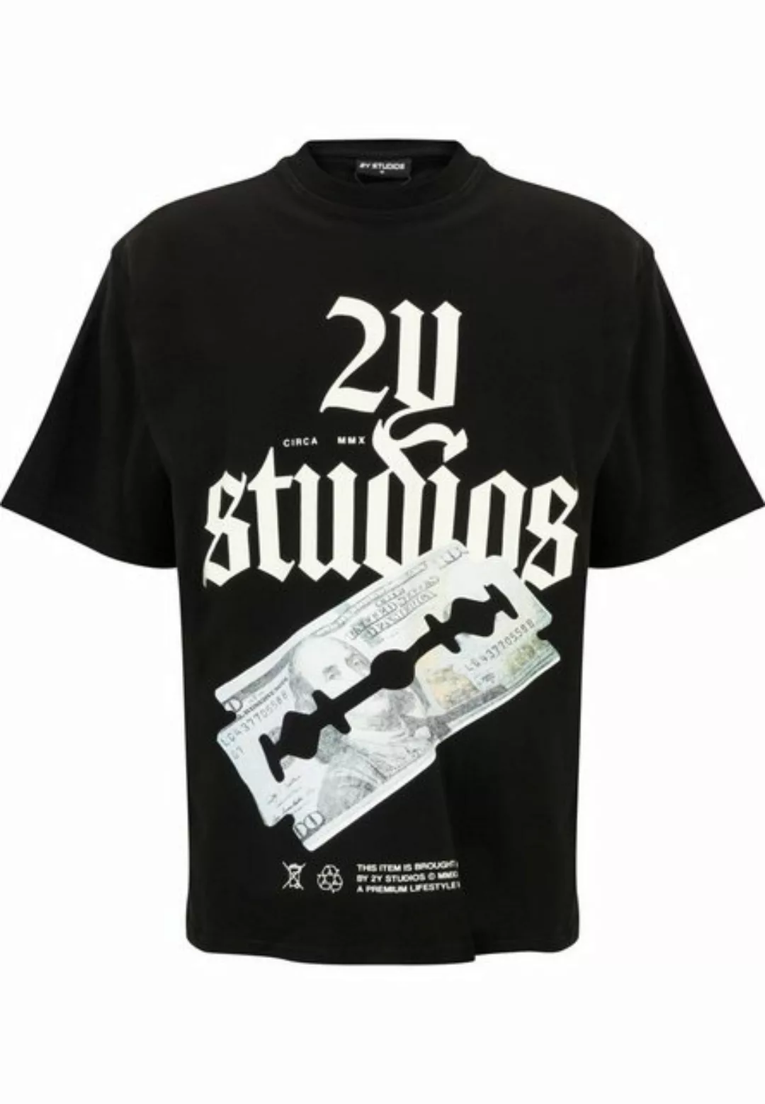 2Y Studios T-Shirt 2Y Studios Herren Razor Oversize Tee (1-tlg) günstig online kaufen